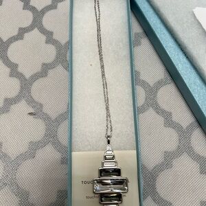 Touchstone Crystal cyclone  Pendant Necklace